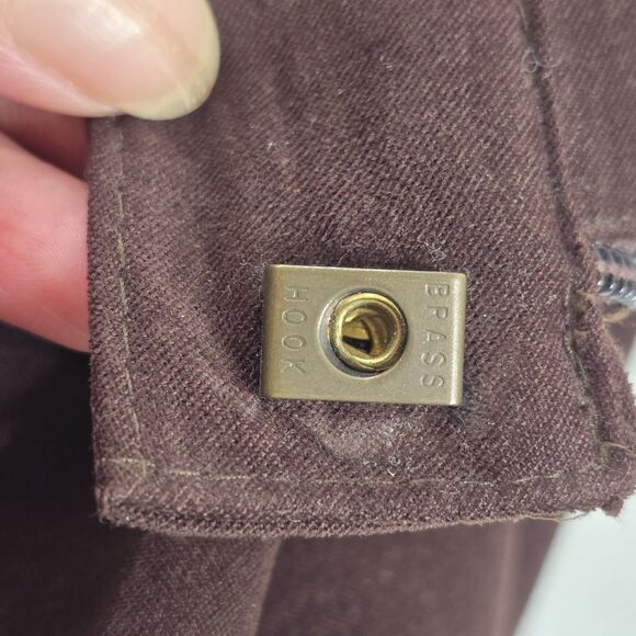 Vintage Chalie Chalie Velvet Slacks Brown  Pants Back Pocket Design Size 28 - Picture 8 of 16